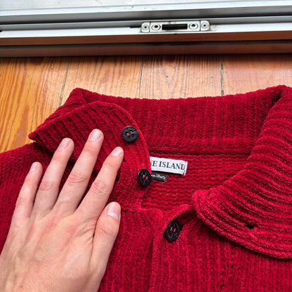 A/W 1997 Stone Island Chenille Knitted Jumper S