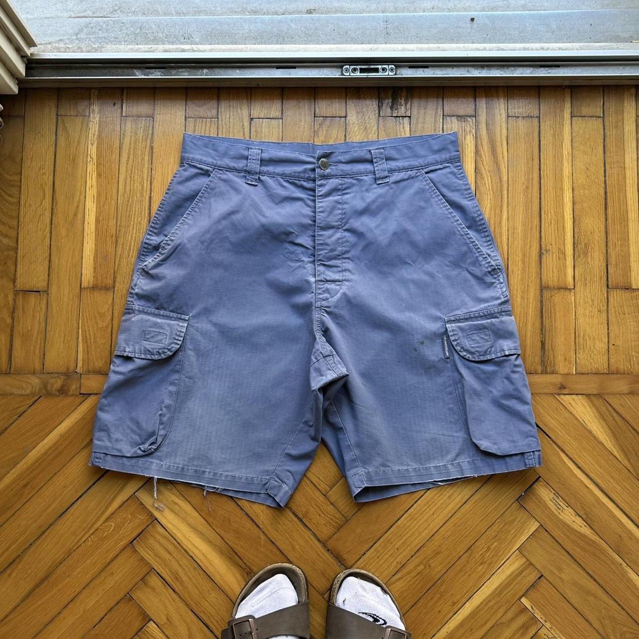 1990s Nike ACG Cargo Shorts Blue 34W