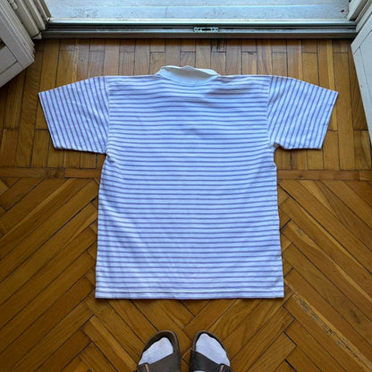 1990s Stone Island Striped Polo Shirt M
