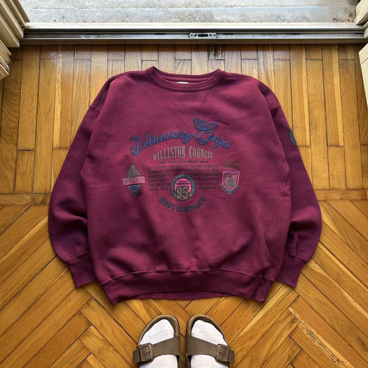 1980s Best Company Sweatshirt Burgundy L