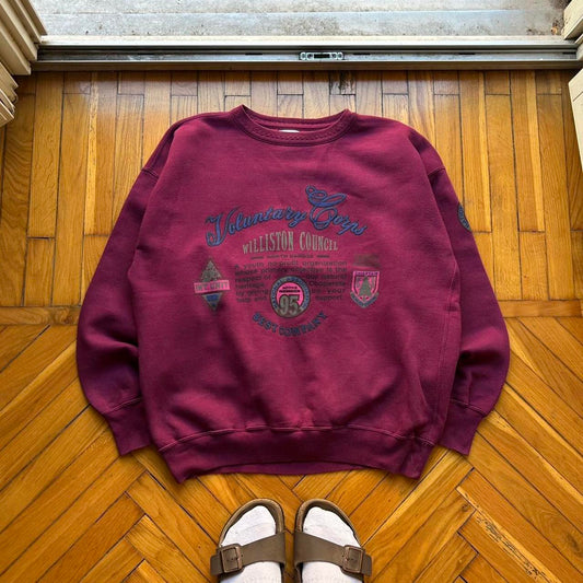 1980s Best Company Sweatshirt Burgundy L