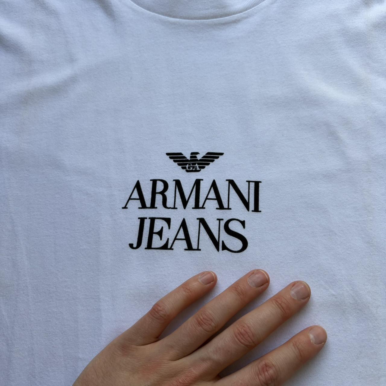 1990s Armani Jeans T Shirt White M