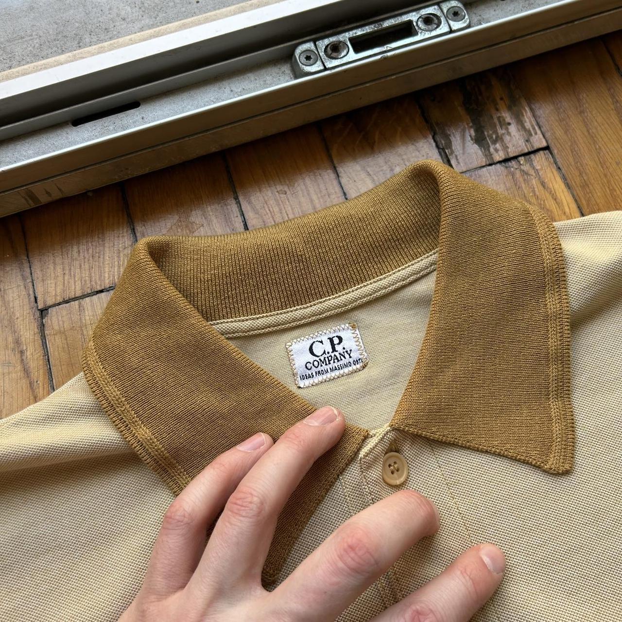 1980s CP Company Polo Shirt Beige M