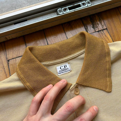 1980s CP Company Polo Shirt Beige M