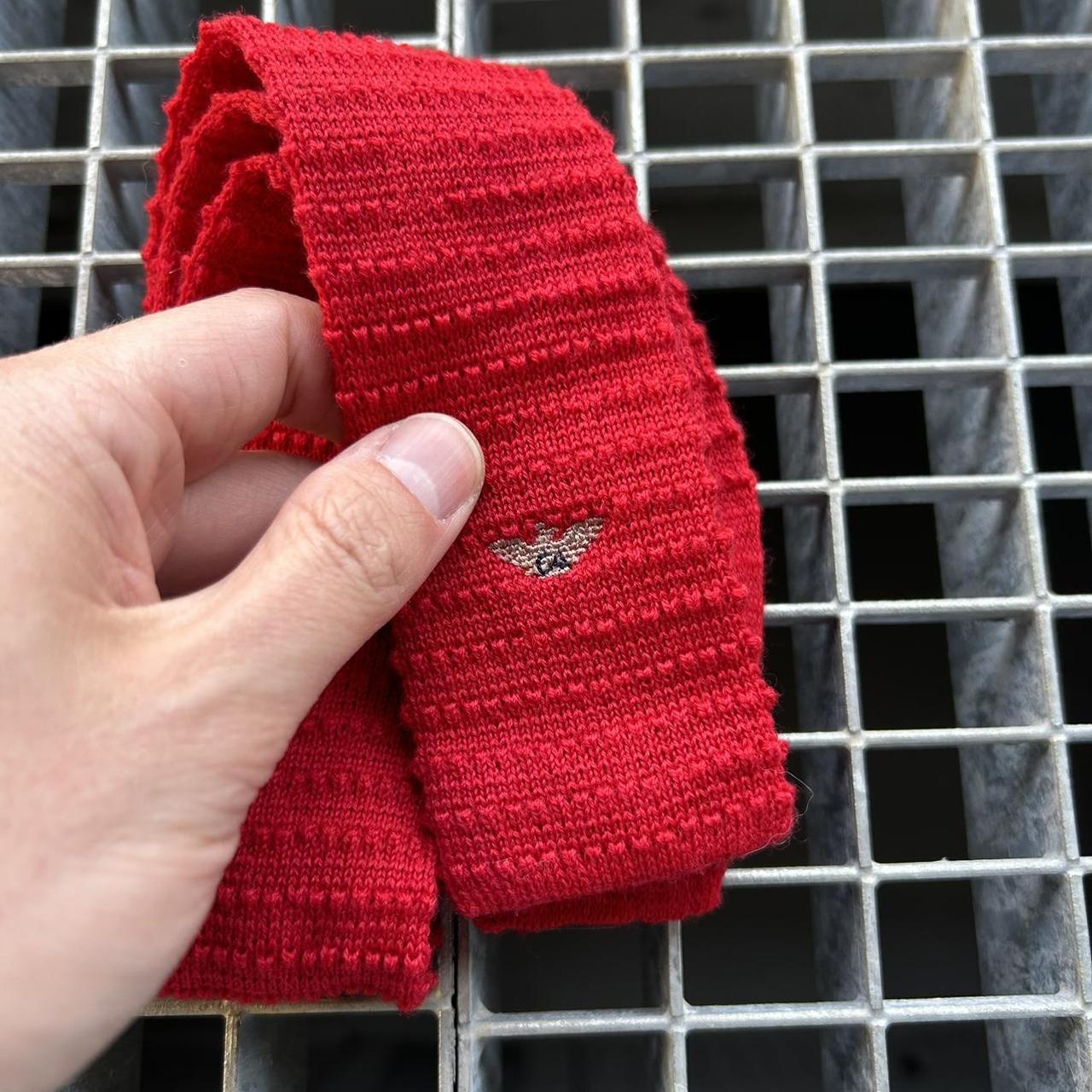 1980s Giorgio Armani Tie Red