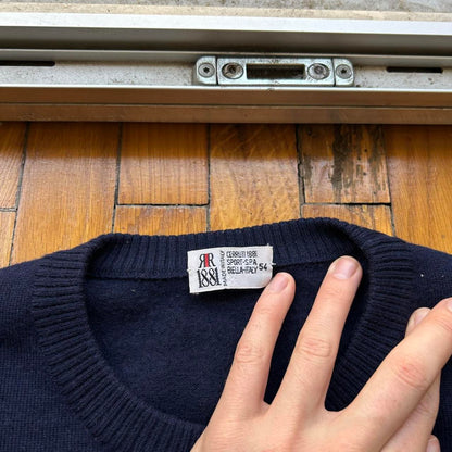 1990s Cerruti 1881 Knitted Jumper Navy L
