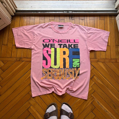 1990s O’Neill Graphic T Shirt Pink M