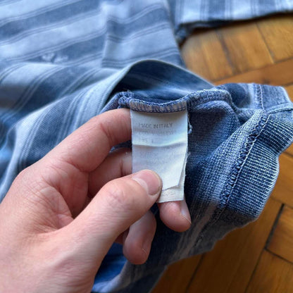 1990s Armani Jeans Stonewashed Polo Shirt Striped L
