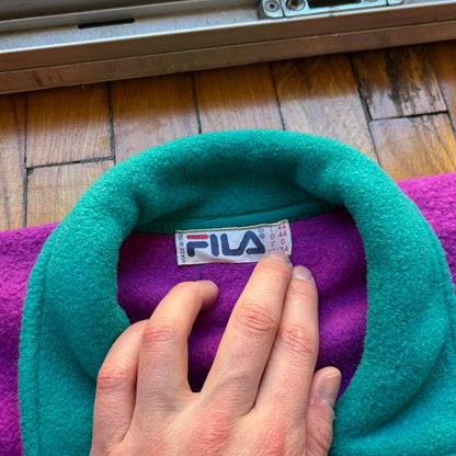 1990s Fila Magic Line Fleece Sweatshirt M