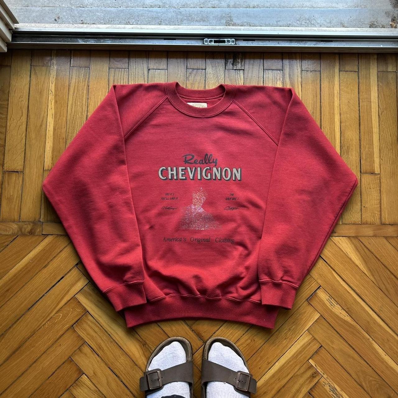 1990s Chevignon Sweatshirt Red S