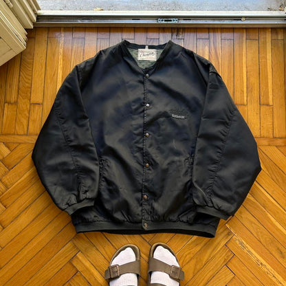 1990s Chevignon Bomber Jacket Black XL