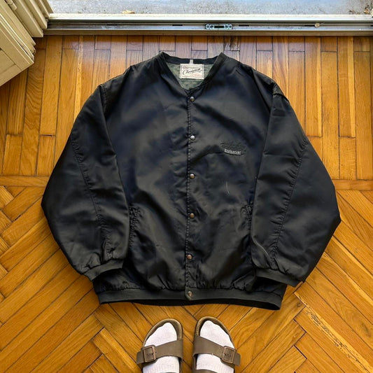 1990s Chevignon Bomber Jacket Black XL