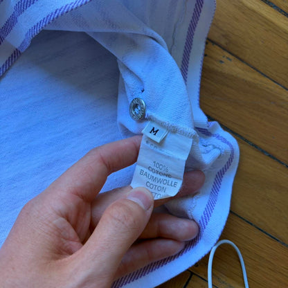 1990s Stone Island Striped Polo Shirt M