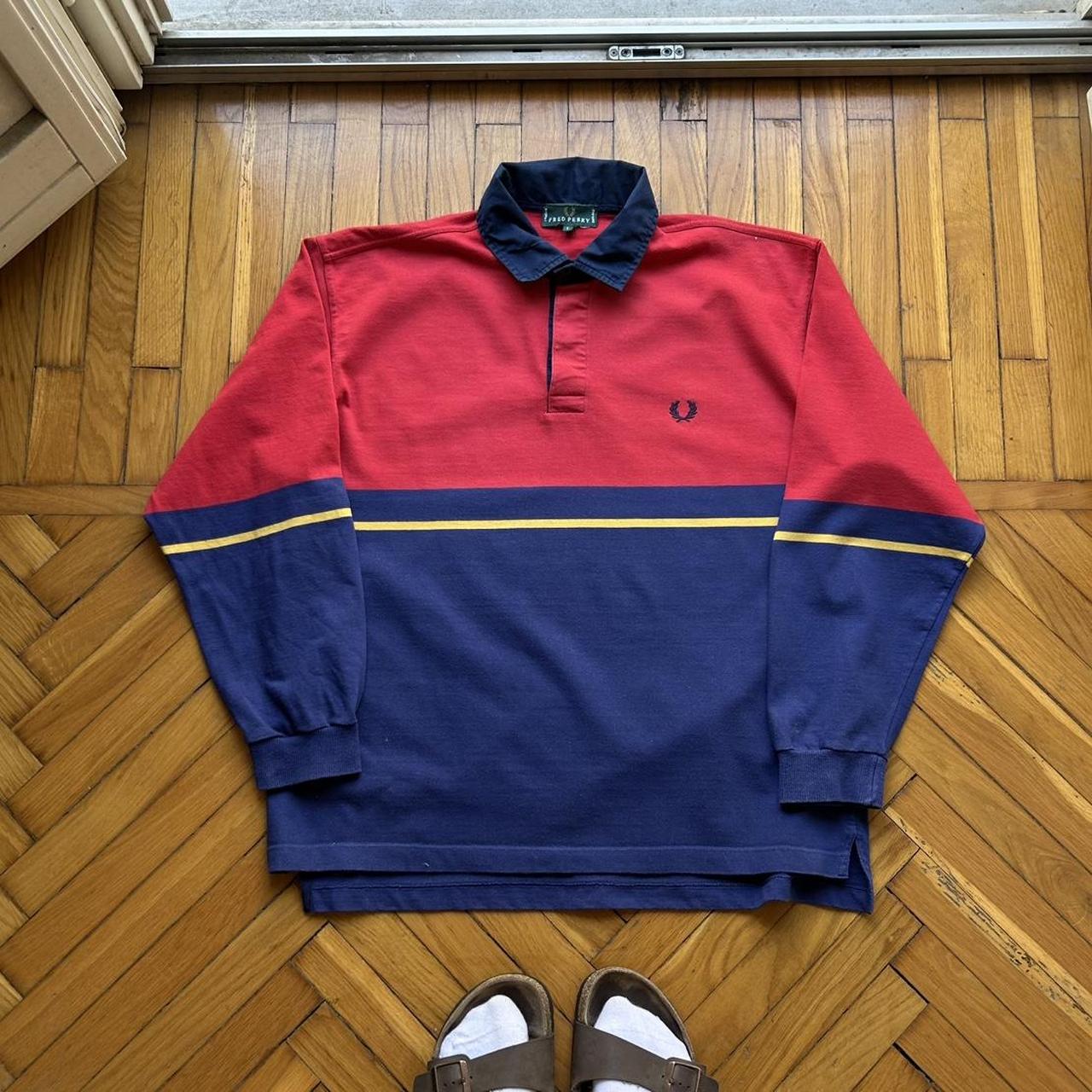 1990s Fred Perry LS Polo Shirt L