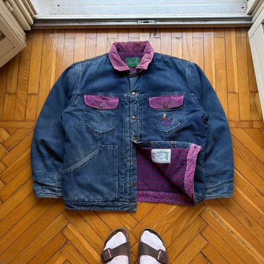 1980s Best Company Denim Jacket Blue XL