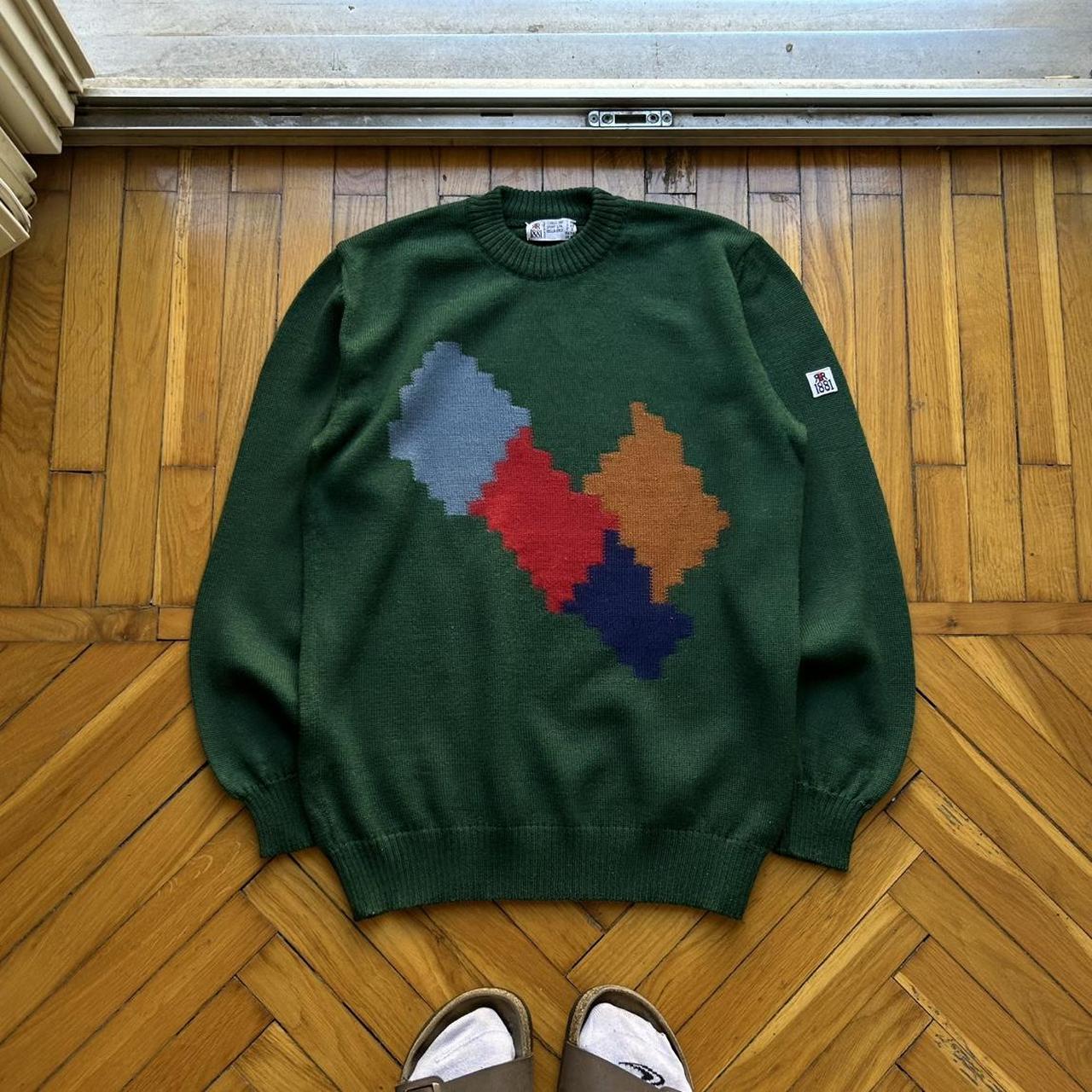 1980s Cerruti 1881 Knitted Jumper Green S