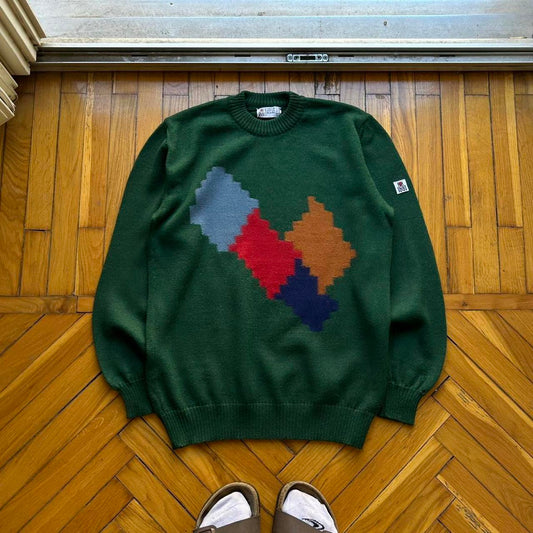 1980s Cerruti 1881 Knitted Jumper Green S