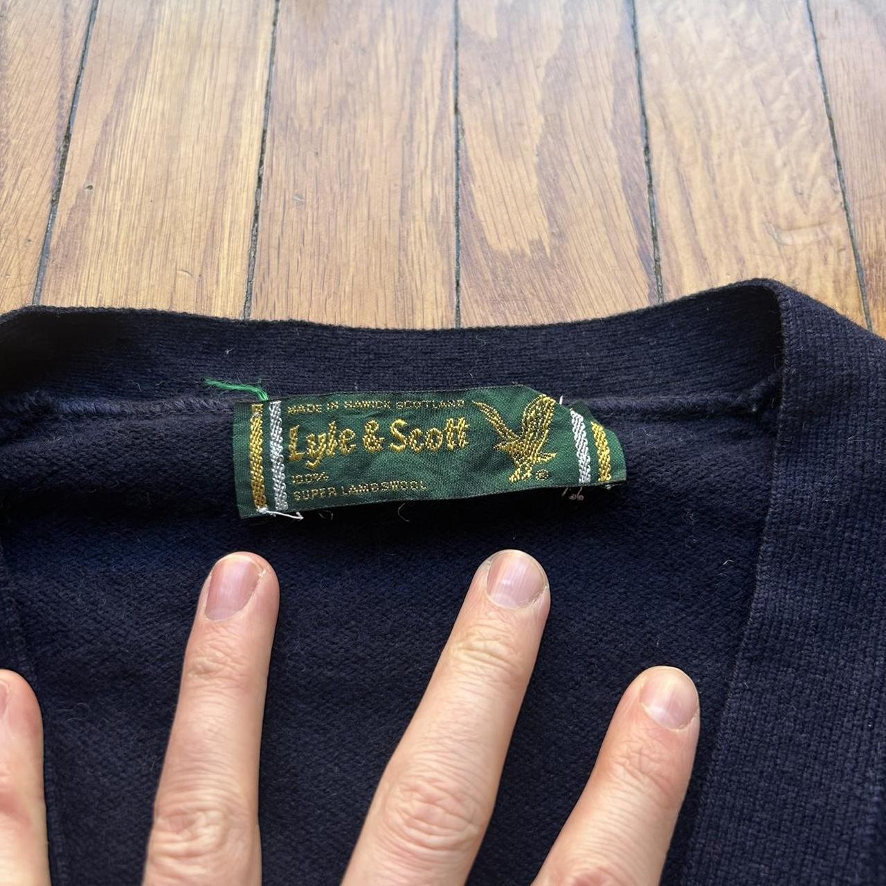 1990s Lyle & Scott Lambswool Knitted Cardigan L