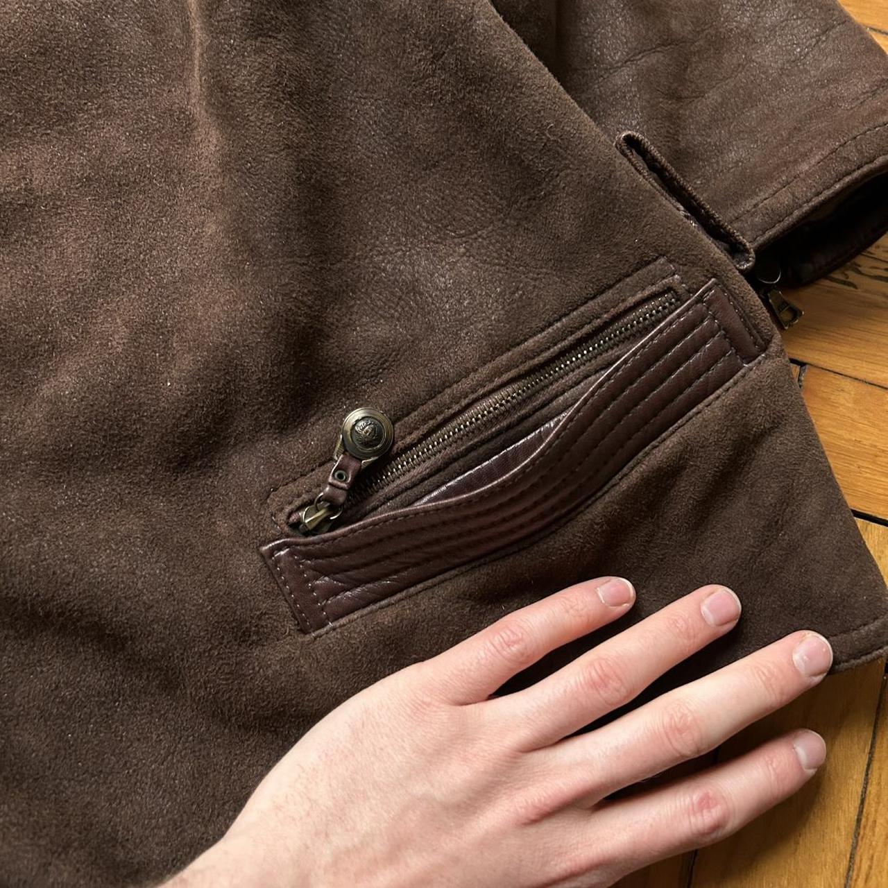 1990s Gianni Versace Suede Shearling Coat L