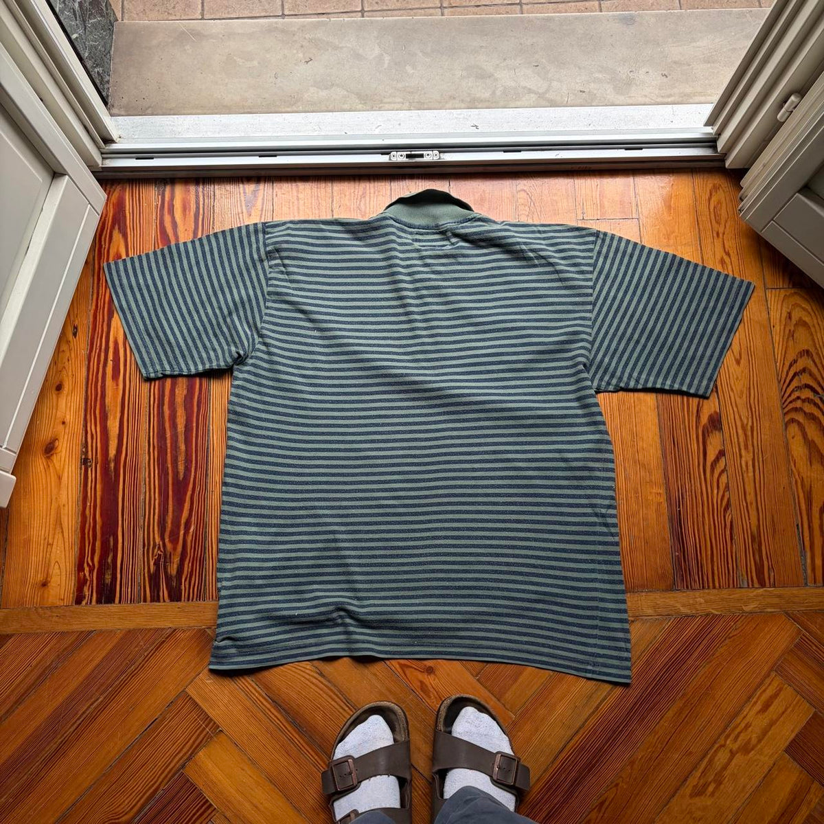 1990s Armani Jeans Striped Polo Shirt XL