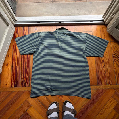1990s Armani Jeans Striped Polo Shirt XL