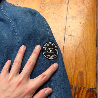 1990s Valentino Lined Denim Coat L