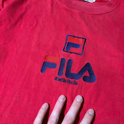 1990s Fila Biella Italia LS T Shirt S