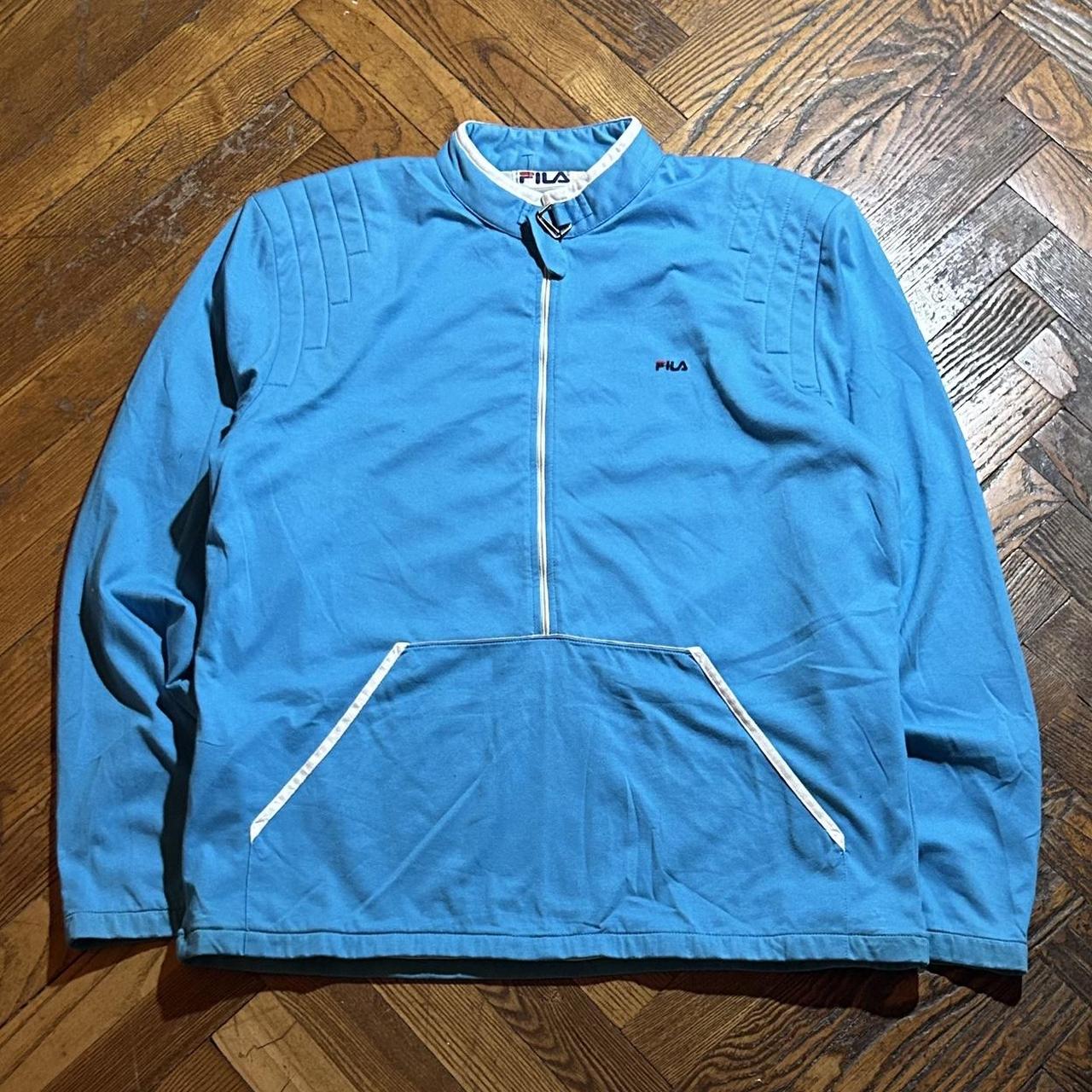 Vintage Fila Half Zip Sweatshirt Blue S