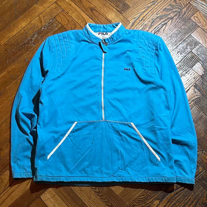 Vintage Fila Half Zip Sweatshirt Blue S