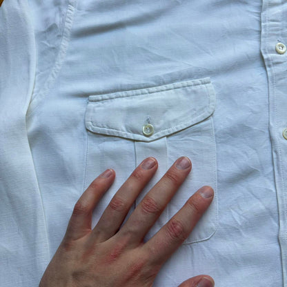 1980s CP Company Linen & Viscose Shirt L