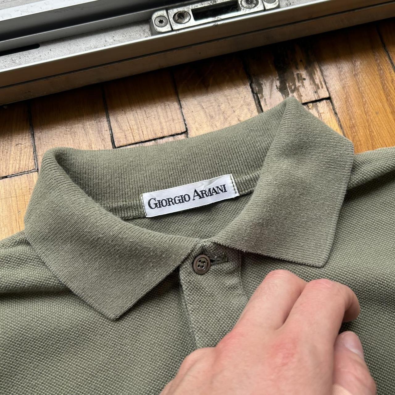 1980s Giorgio Armani Polo Shirt Khaki M