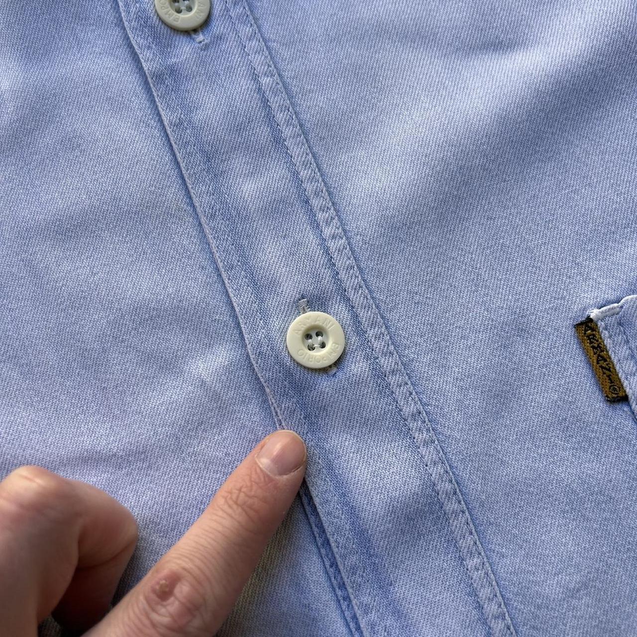 1980s Emporio Armani Denim Shirt Blue XL