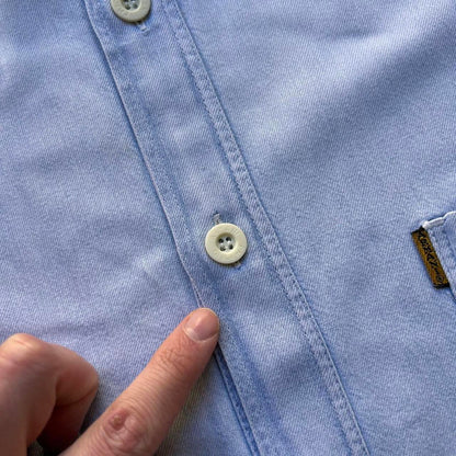 1980s Emporio Armani Denim Shirt Blue XL