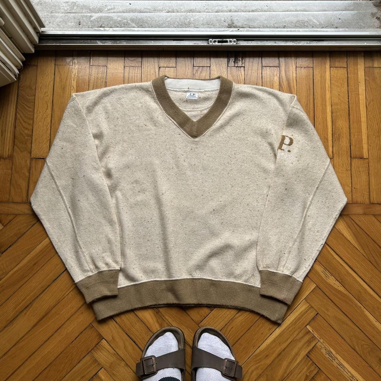 1980s CP Company V Neck Knitted Jumper L