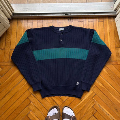 1980s Cerruti 1881 Knitted Jumper Navy L