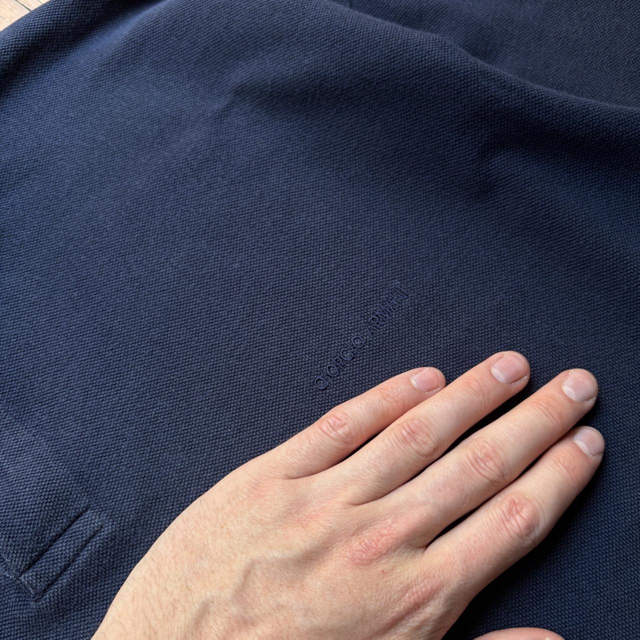 1990s Giorgio Armani Le Collezioni Polo Shirt Navy L