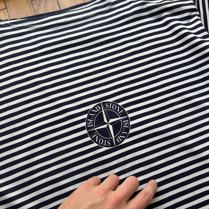 1980s Stone Island Striped T Shirt L