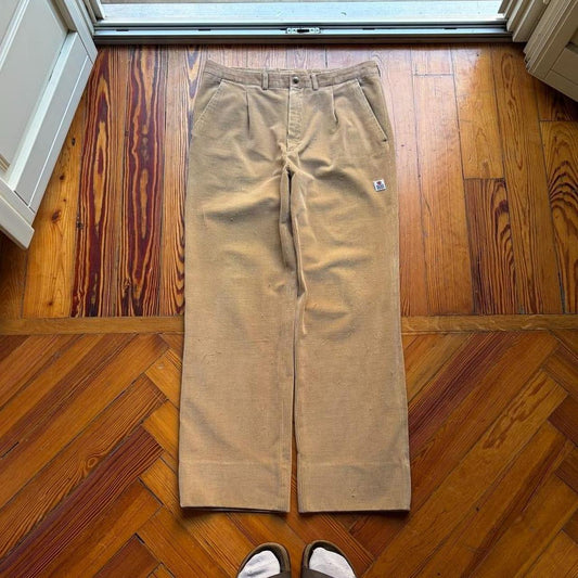 1980s Cerruti 1881 Corduroy Trousers Tan 32W 30L