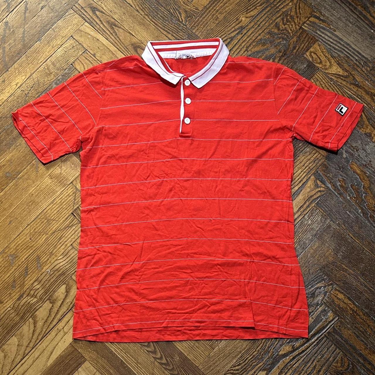 1990s Fila Tennis Polo Shirt Red S