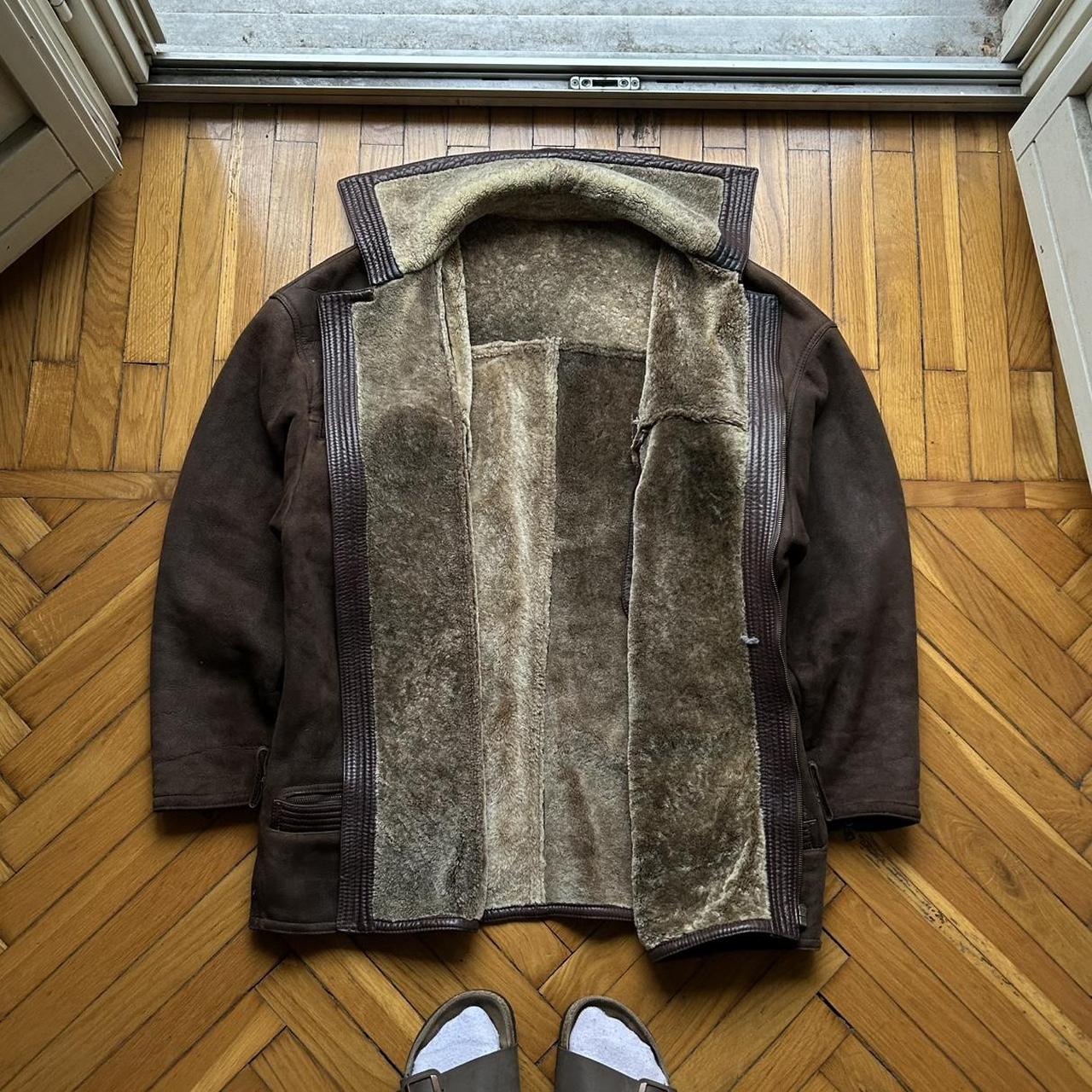 1990s Gianni Versace Suede Shearling Coat L