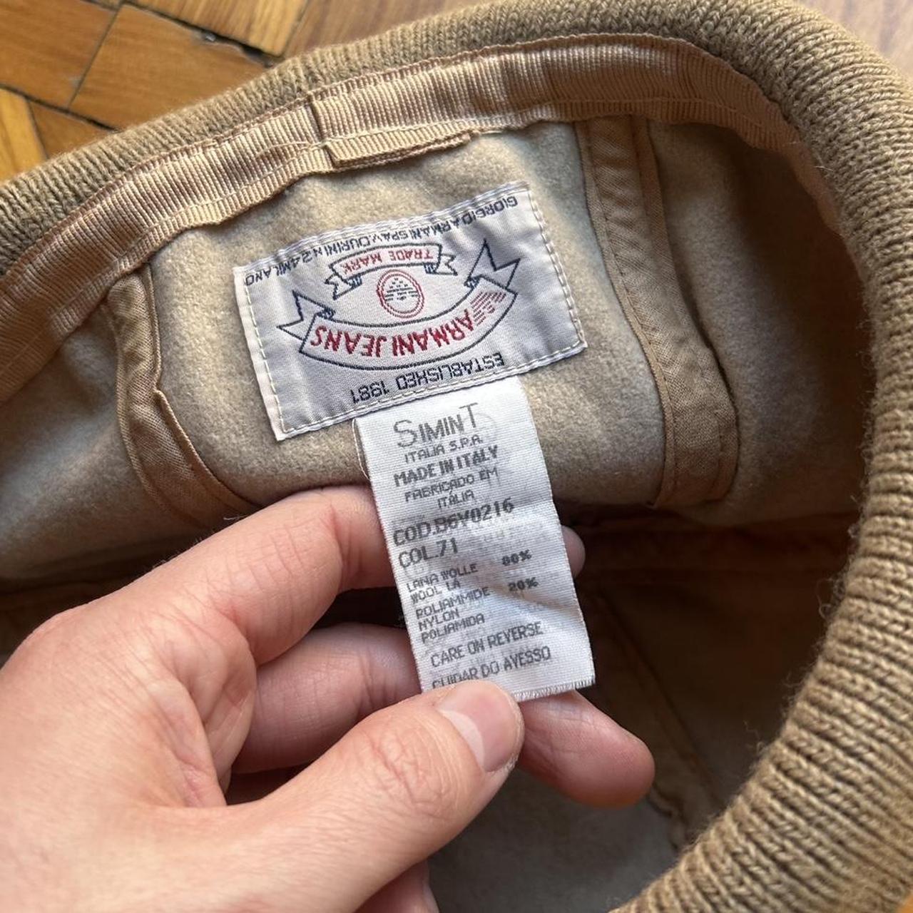 1990s Armani Jeans Skull Cap Tan OS