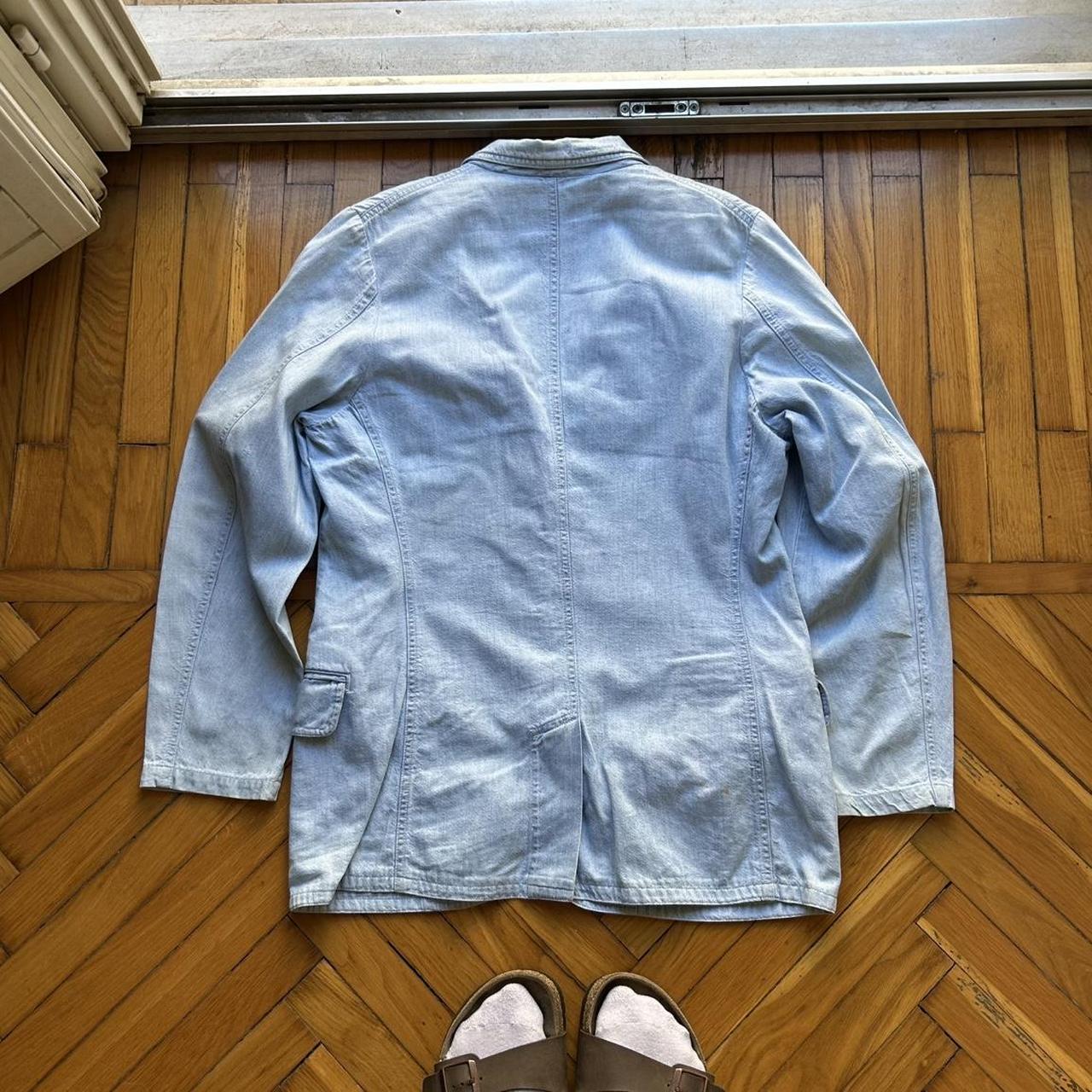 1980s Armani Jeans Denim Blazer Blue Women's 44/L
