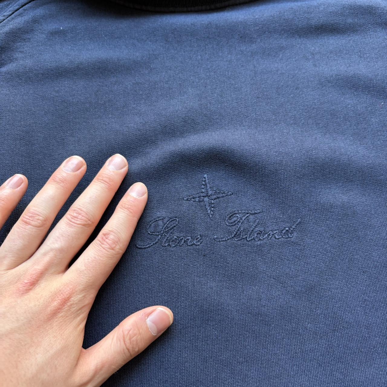 1980s Stone Island Script Sweatshirt Navy XL