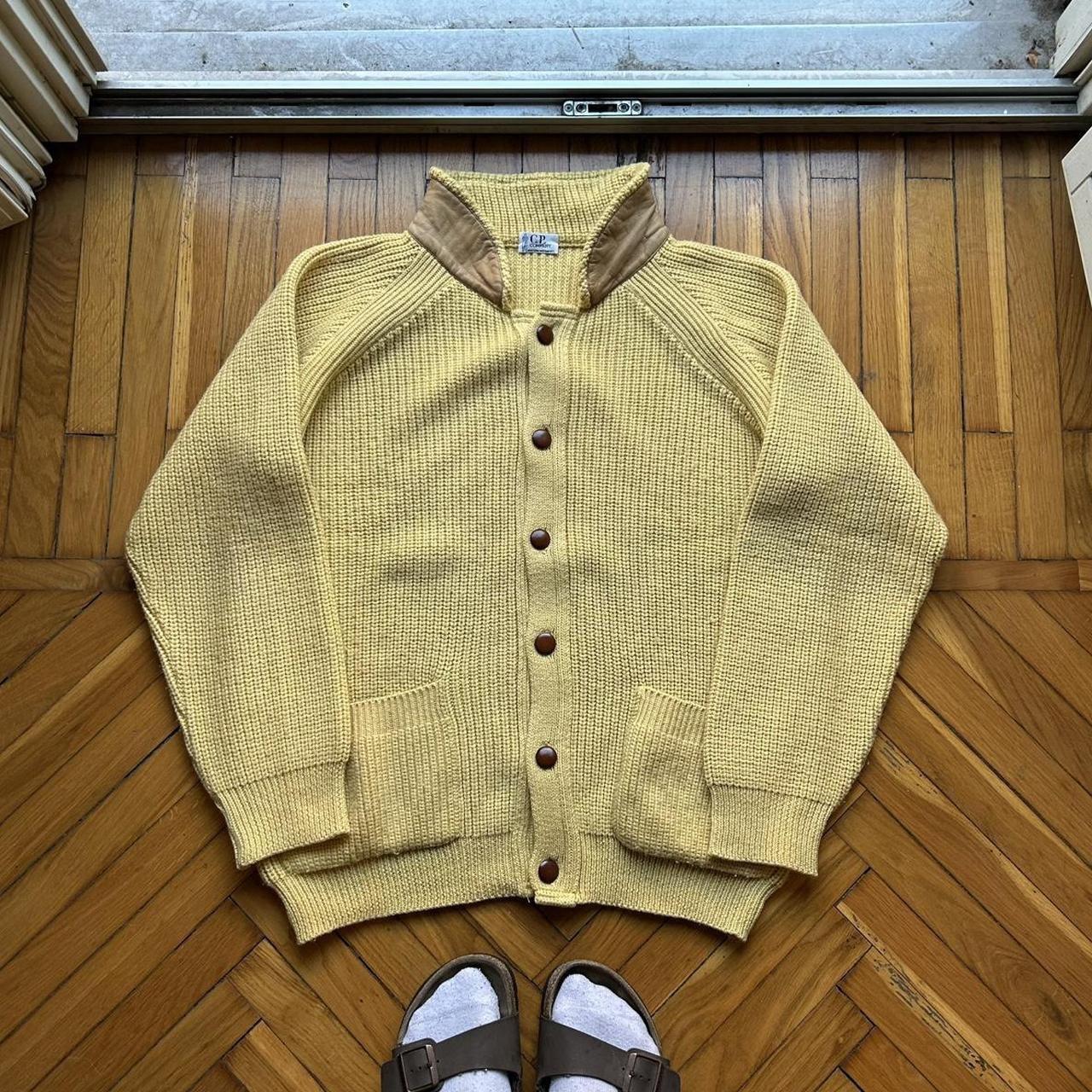 1980s CP Company Knitted Cardigan Yellow L