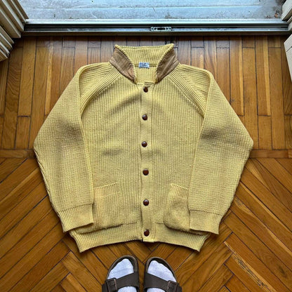 1980s CP Company Knitted Cardigan Yellow L