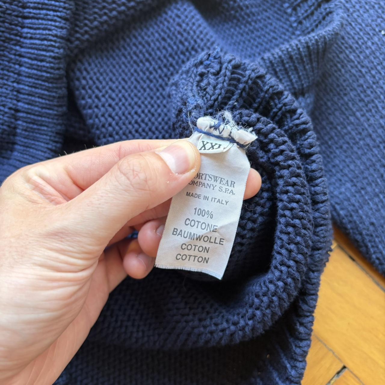 1990s Stone Island Knitted Jumper Navy XL