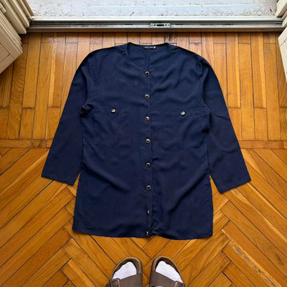 1980s Emporio Armani Shirt Navy Women's 44