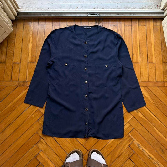 1980s Emporio Armani Shirt Navy Women's 44