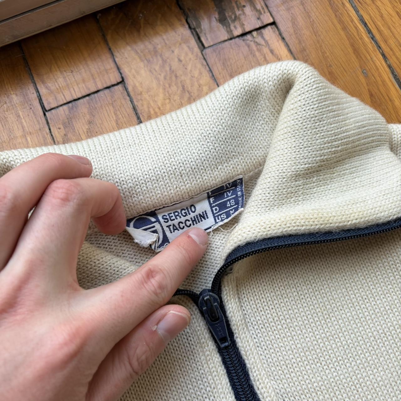 1980s Sergio Tacchini Q Zip Knitted Jumper S