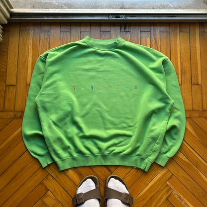 1990s United Colors Of Benetton Sweatshirt Green L